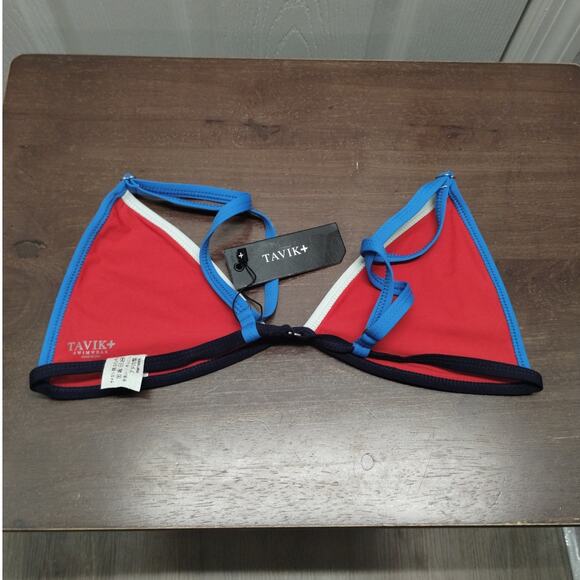 Tavik Swimwear NWT Size Large Jett Swim Separates Red Triangle Bikini TOP Only - Picture 3 of 6